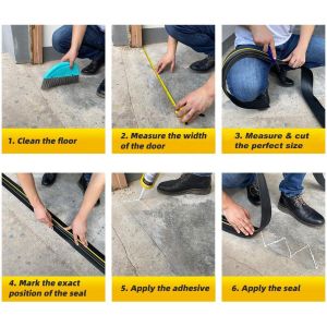 15mm Height Rubber Garage Door Threshold Trim Seal with Custom Length and Color