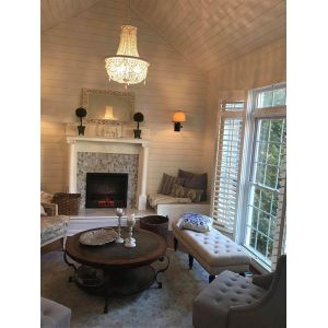 Vintage White Wood beaded chandelier for the kitchen foyer chandelier(WH-CI-149)