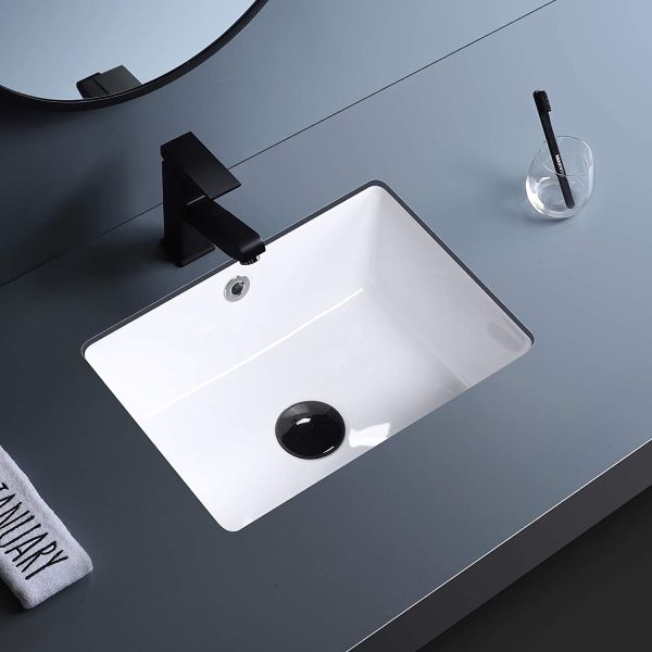 Buy New Stylish Rectangle White Undermount Wash Basin Vitreous China at wholesale prices