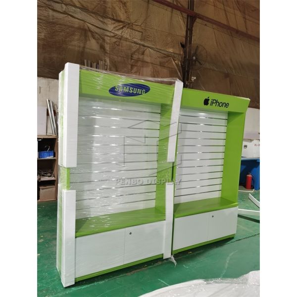 Slatwall Mobile Phone Display Showcase Store Furniture 8mm Thick Metal