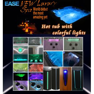 6-Person Acrylic Spa Tub with 30 Jets, 1900x1900x800mm