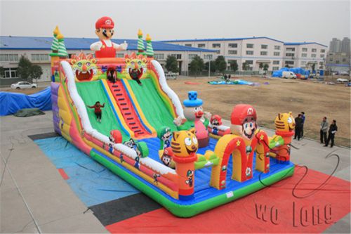 titanic amusing super Mario inflatable slide for kids