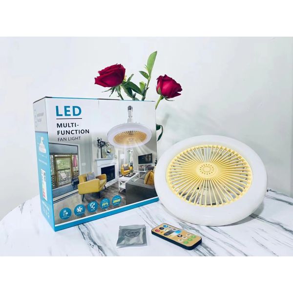 LED Aromatherapy Fan Light Bedroom Dining Room Ceiling Fan Light Lighting + Fan 2-In-1 Invisible Fan Pendant Light