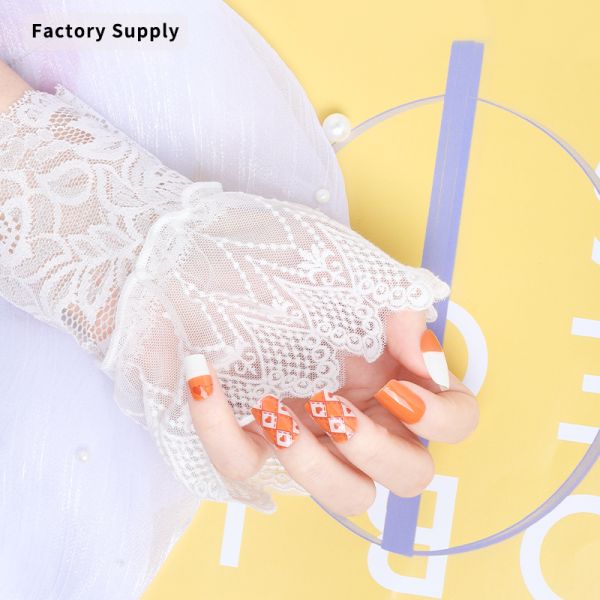 Eco-friendly 3D Solid Color UV Gel Nail Stickers for Long Lasting Semi Cured Nails