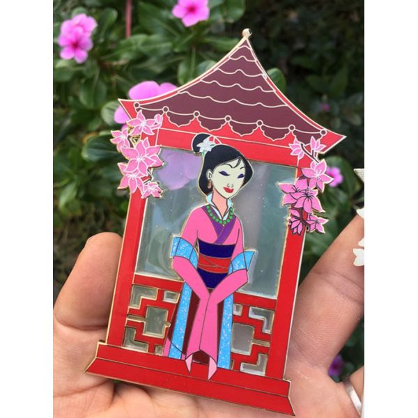 Buy Satained Glass Lapel Pin with Printer and Glitter Effects at wholesale prices