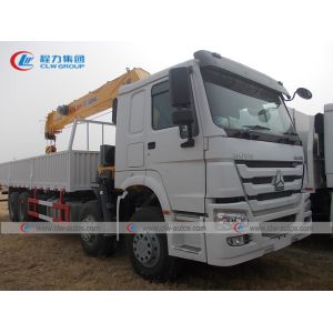 6*4 HOWO Truck Mounted 8T Straight Telescopic Boom Crane
