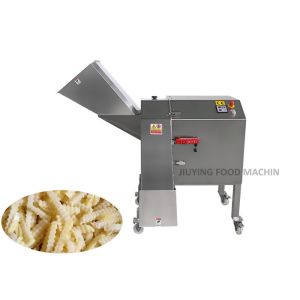 Adjustable Speed Vegetable Processing Equipment Potato Radish Wave Strip Cutting