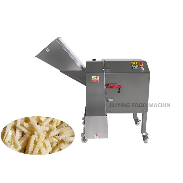 Adjustable Speed Vegetable Processing Equipment Potato Radish Wave Strip Cutting