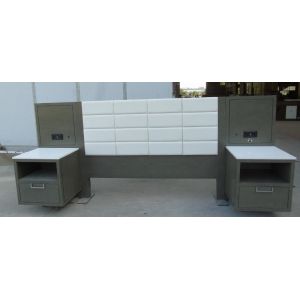 China wooden king upholstery  headboard with power hubs and night stand ,casegoods, hotel furniture,casegoodsHD-0073 on sale