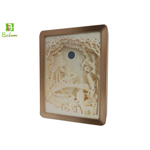 Shadow Box Night Light City Lights , Sculpture Paper Cut Lamp Box Presents