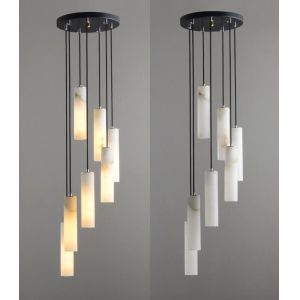 Luxury lighting fixturesArt creative designer alabaster chandelier hotel lobby