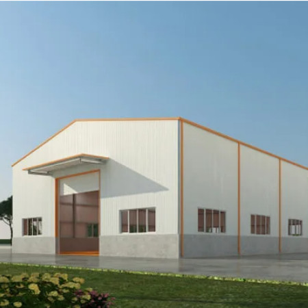 Large Span Prefab Steel Building Warehouse , Modern Commercial Metal Building Construction