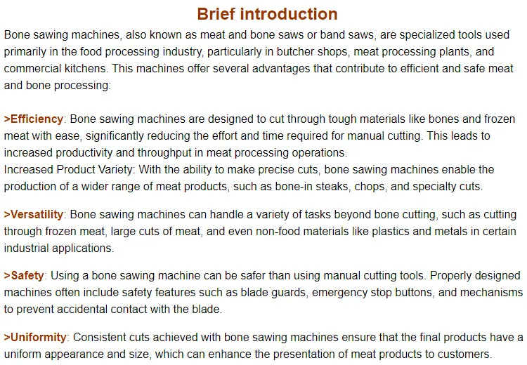 Fast Delivery Fully Automatic Bone Sawing Machine Circular Bone Saw Machine