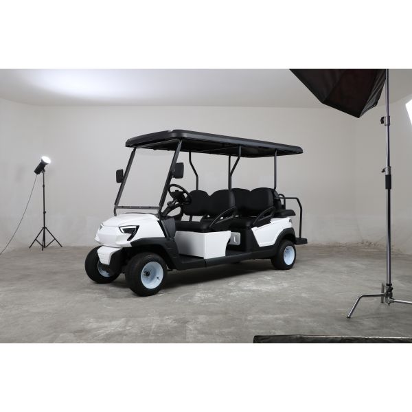 4 Front Seats & 2 Rear Electric Golf Cart 48V Lithium Battery High Climbing Ability