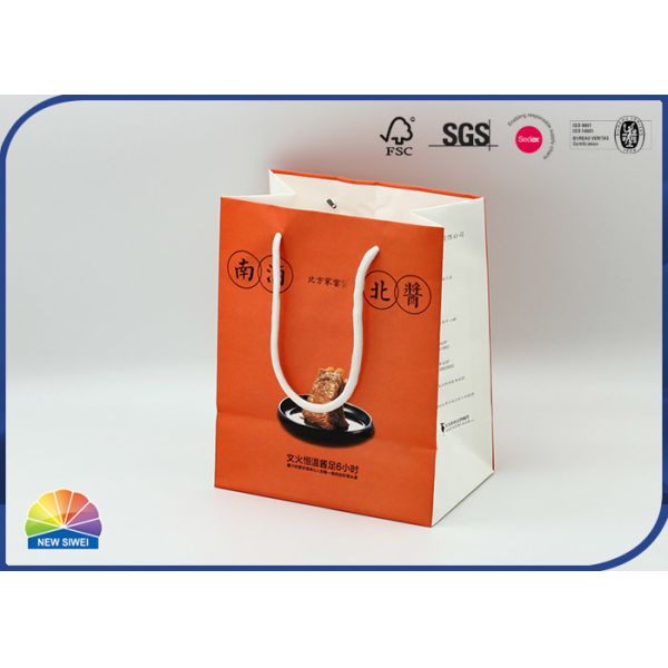 Buy Matte Varnishing Cotton Handle 180gsm Paperboard Bag 4c Print at wholesale prices