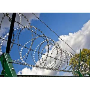 Eco Friendly Cross Razor Wire Hot Dipped Galvanized For Fence 5-25kg / Roll