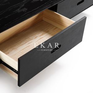 Simple Design Cabinet Living Room Ash Wood Tv Stand With 3 Drawer