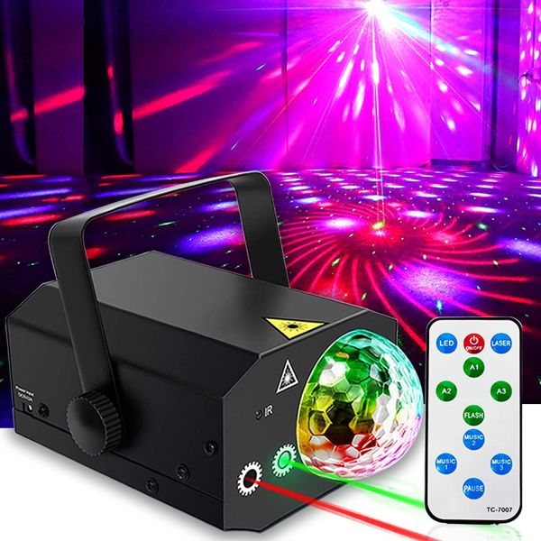 Party Disco Ball Light DJ Disco Mini Stage Lights Sound Activated Remote Control
