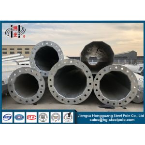33KV Electric Steel Tubular Pole For Power Transmission , ISO9001-2008