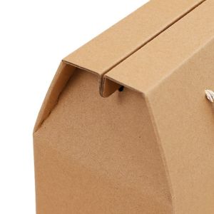 Custom Packaging Recycled Kraft Paper Box With Rope Handle Environmental and
