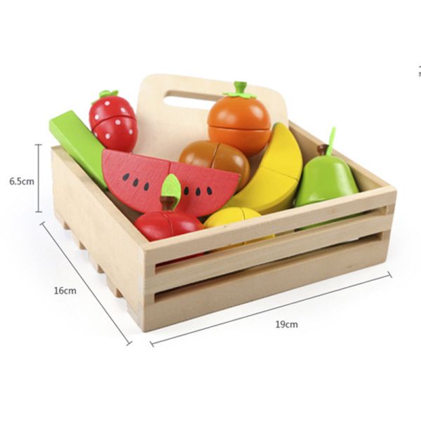 Montessori Kitchen Pretend Toy For Children Cutting Fruit Vegeta