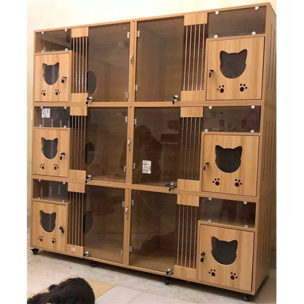 Buy Customized Multilayer Luxury Solid Wood Cat Villa Multifunction Durable at wholesale prices