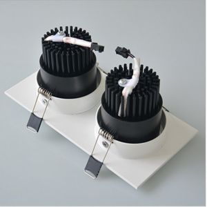 220V Recessed Aluminum body double head 14W LED downlight