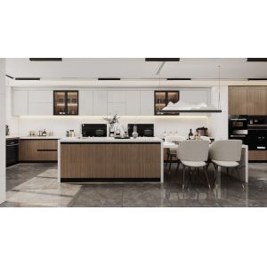 Extra Large Countertop White Kitchen Cabinet Good Elegance And Functionality