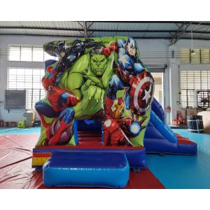 China Super Hero Inflatable Bounce House Combo For Festival Activity on sale