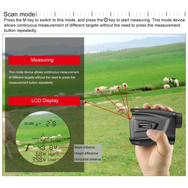 Hot selling laser rangefinder with flagpole locking vibration golf rangefinder hunting handheld laser rangefinder