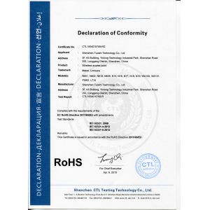 Shenzhen Tuoshi Network Communications Co., Ltd Certifications