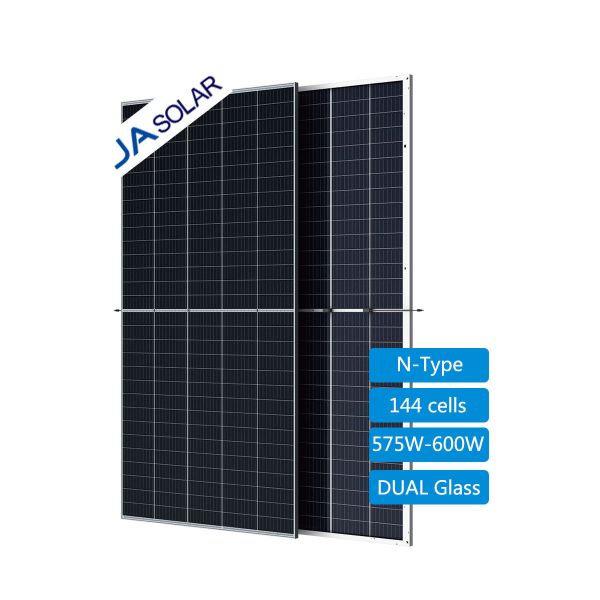 JA Solar Panel Deep Blue 575W 580W 585W 590W 595W 600W Bifacial Double Glass PV
