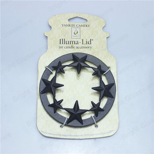 Luxury design glass yankee candle jars lids, jar metal lids sale