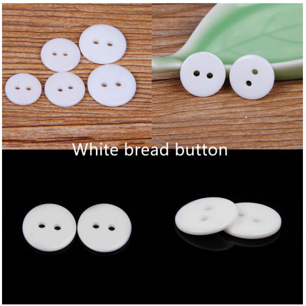 Custom Manfactur Low MOQ 14L Lettering White Ivory Resin Jeans Shirt Round Button For Clothes Resin Button 4 holes