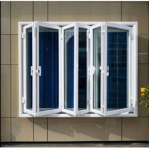 Horizontal Opening Tempered Glass Aluminum Bifold Windows With Triplex Glass Upgrade