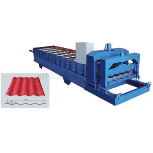 3kw Roof Roll Forming Equipment / Tiles Making Machine With 9 Rows Rollers