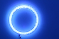 Car Headlight Cob 90mm Angel Eyes RED BLUE Fog Lamp 12-18V