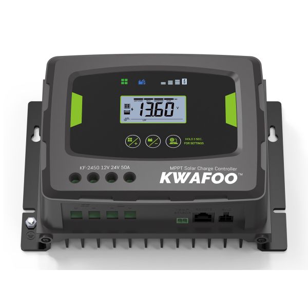 Buy Black MPPT Solar Charge Controller with 99.5% Tracking Efficiency and Temperature Compensation for RVs at wholesale prices