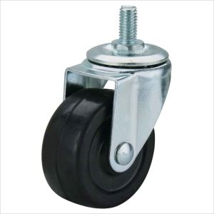 China 40mm stem swivel caster soft rubber wheels for wood floors on sale
