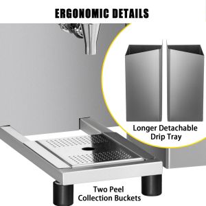 Automatic Electric Commercial Orange Juicer Machine 370W High Power