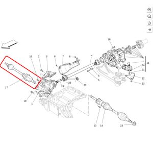 For Maserati Ghibli 2014 3.0T Front Right Drive Shaft Axle OEM 670035142