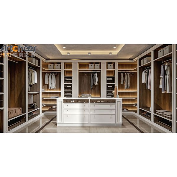 Modern Design Walk In Wardrobe with Customized Size and Eco-Friendly Material for Bedroom Furniture