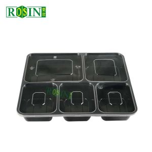 Clear Takeaway 6 Compartment Food Container Microwave Safe With Lid