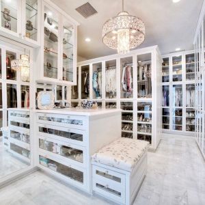Customized Walk In Wardrobe Closet MR HDF Walkin Closet Systems