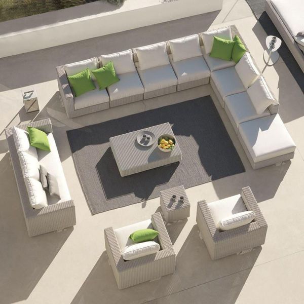 Terrace Rattan Couch Outdoor Unfolded Comfortable Outdoor Sofa