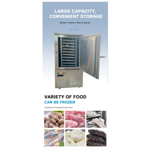 220V Quick Freezer Machine Practical Commercial Blast Freezer For Meat Fish Vegetables