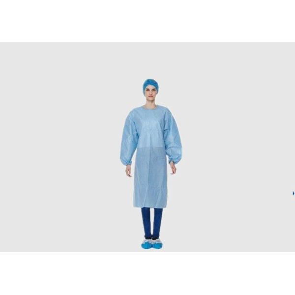 Buy Sms Material Medical Protective Apparel With Full Back / Elastic Cuff at wholesale prices