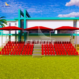 Versatile Metal Tribune with Seating and Sunshade for Crowds