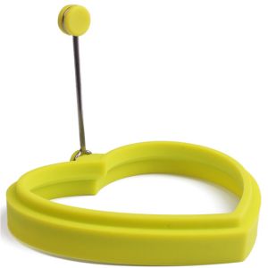 Eco-friendly Heart Shaped Silicone Egg Ring Mould With Handle