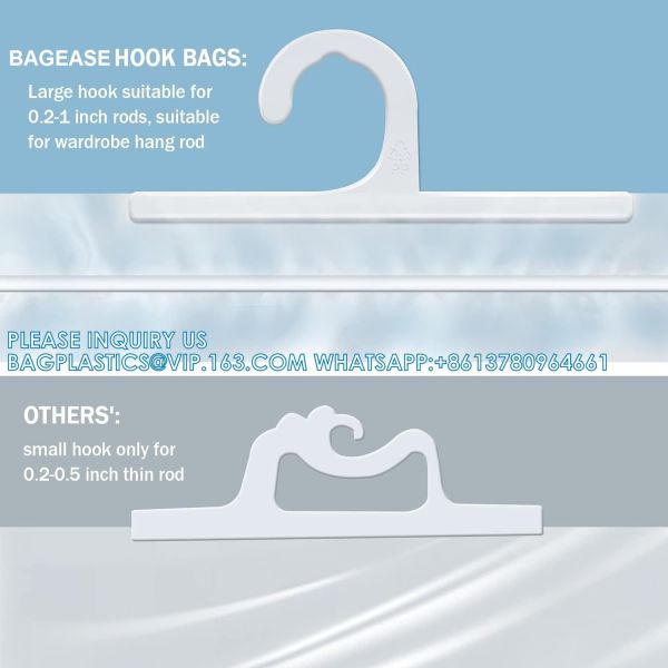 Buy Pack Hanging Storage Bags, Large Hook 10 X 12.5-Inch Clear Plastic Bags For Classroom, Library, And Pharmacy Use at wholesale prices
